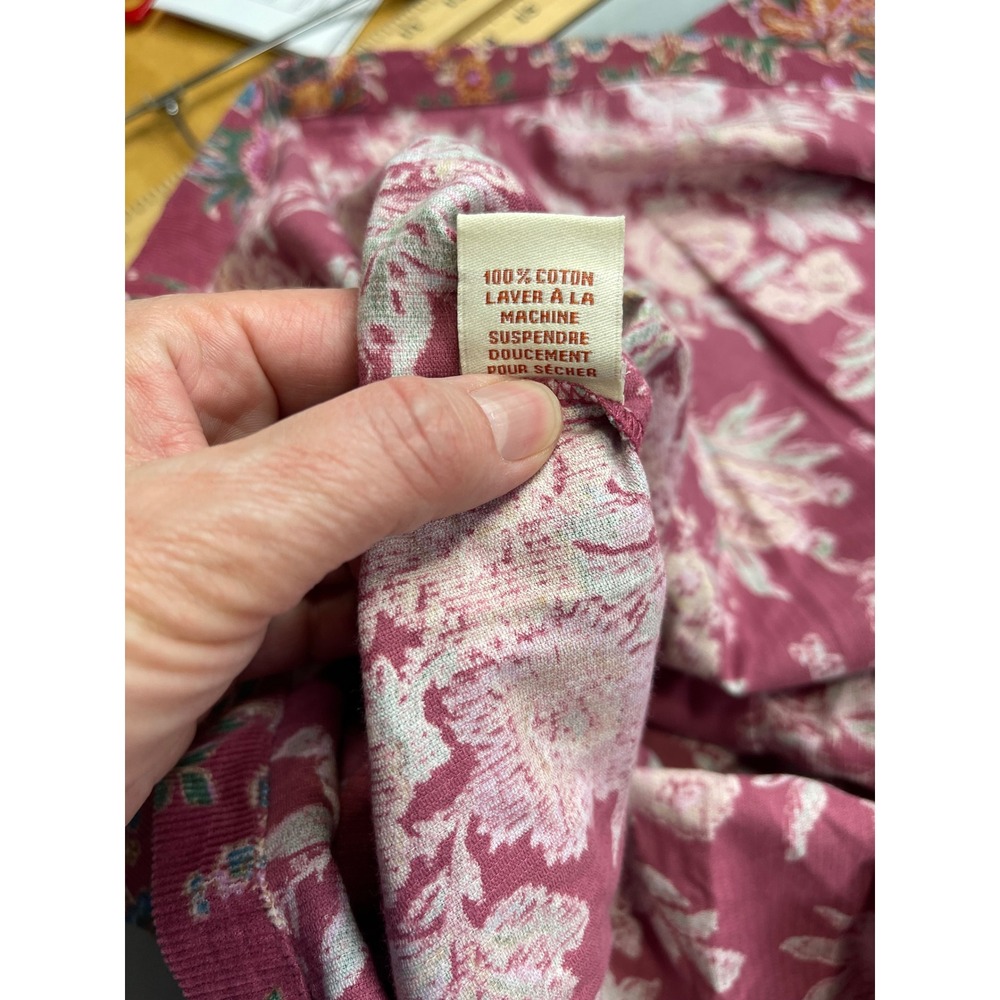 April Cornell Burgundy Floral Midi Dress with Yellow & Blue Accents - Picture 6 of 9